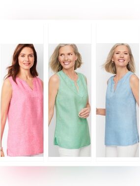 Talbots Lot 100% Linen All 3!